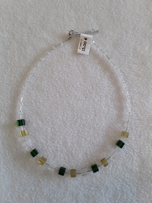 Halskette "Green Cube"