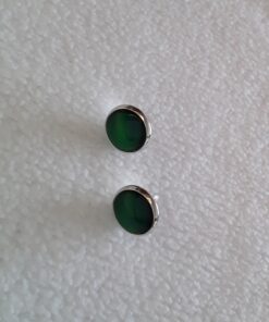 Ohrring Stecker "Green Cat Eye"