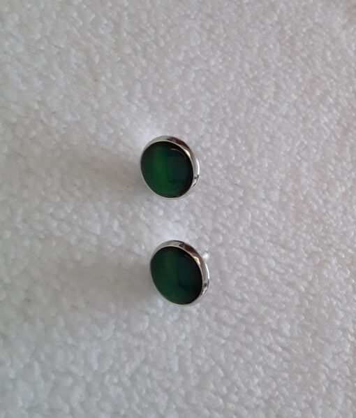 Ohrring Stecker "Green Cat Eye"