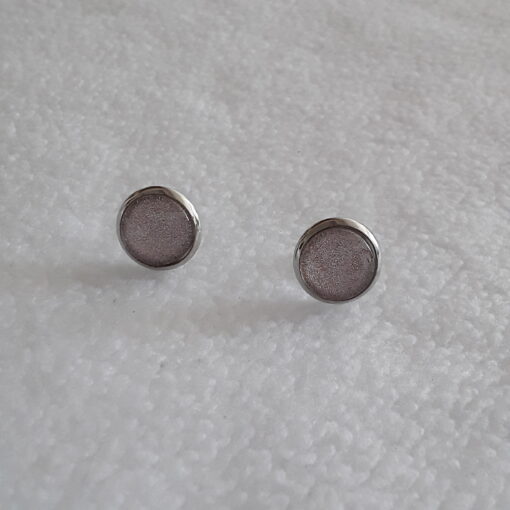 Ohrring Stecker klein "Beige Glitter"