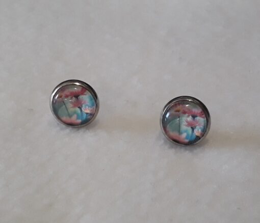 Ohrring Stecker klein "Blümchen rosa"