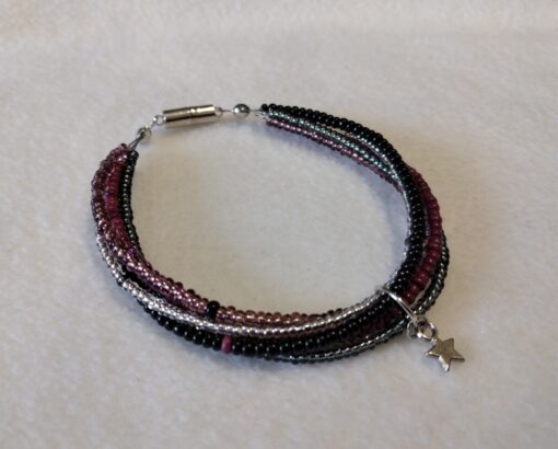 Roccailes Armband "Aubergine"