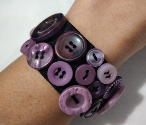 Armband "Knopf lila" – Bild 4