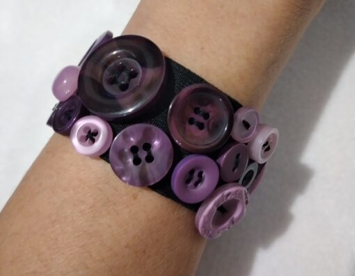 Armband "Knopf lila" – Bild 3