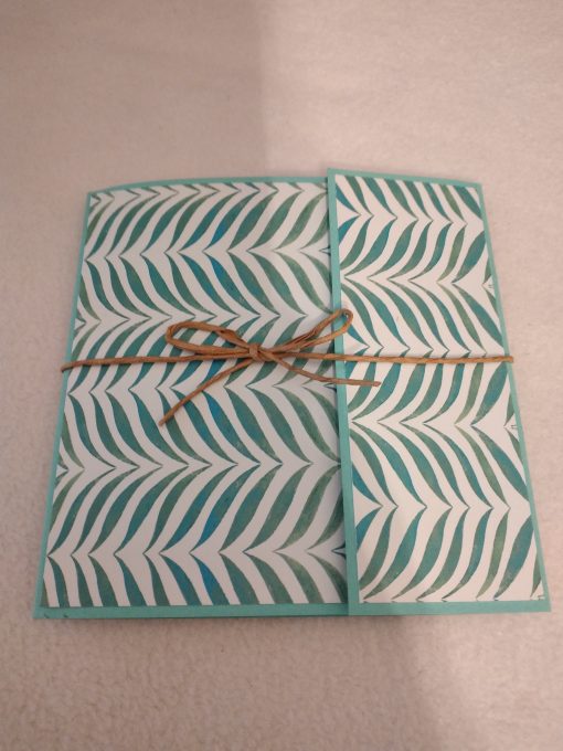 Klappkarte Geldtasche "Blätter"