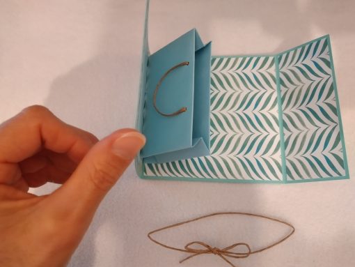 Klappkarte Geldtasche "Blätter" – Bild 3
